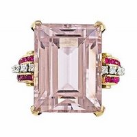 摩根石,morganite,天然,中国彩色宝石网,戒指