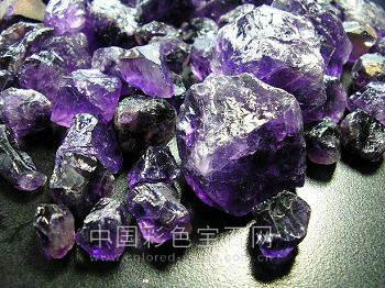 赞比亚紫晶原石,中国彩色宝石网