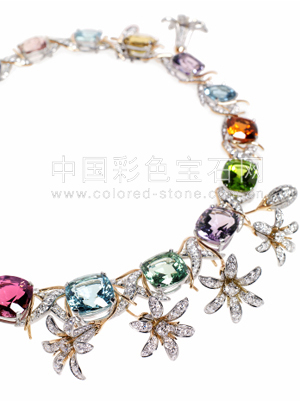Jasmine 有色宝石项链,中国彩色宝石网