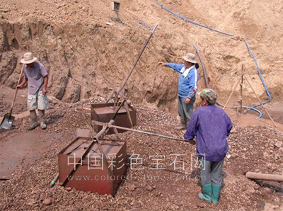 重力法初选矿,中国彩色宝石网
