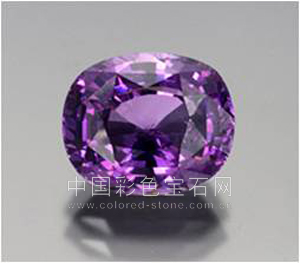 紫色尖晶石,purple spinel,中国彩色宝石网