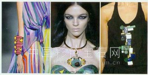 Roberto Cavalli、彩宝与服饰搭配、中国彩色宝石网