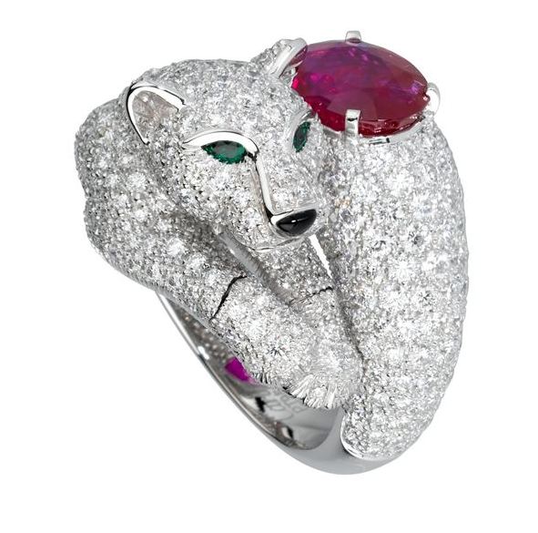 卡地亚猎豹红宝石戒指