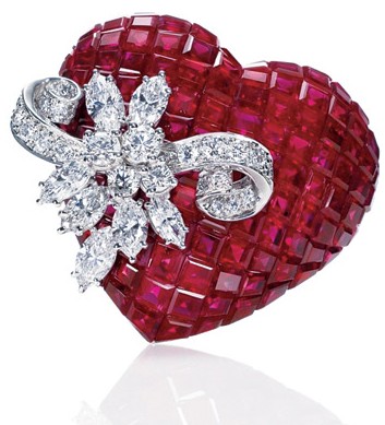 Harry Winston红宝石胸针